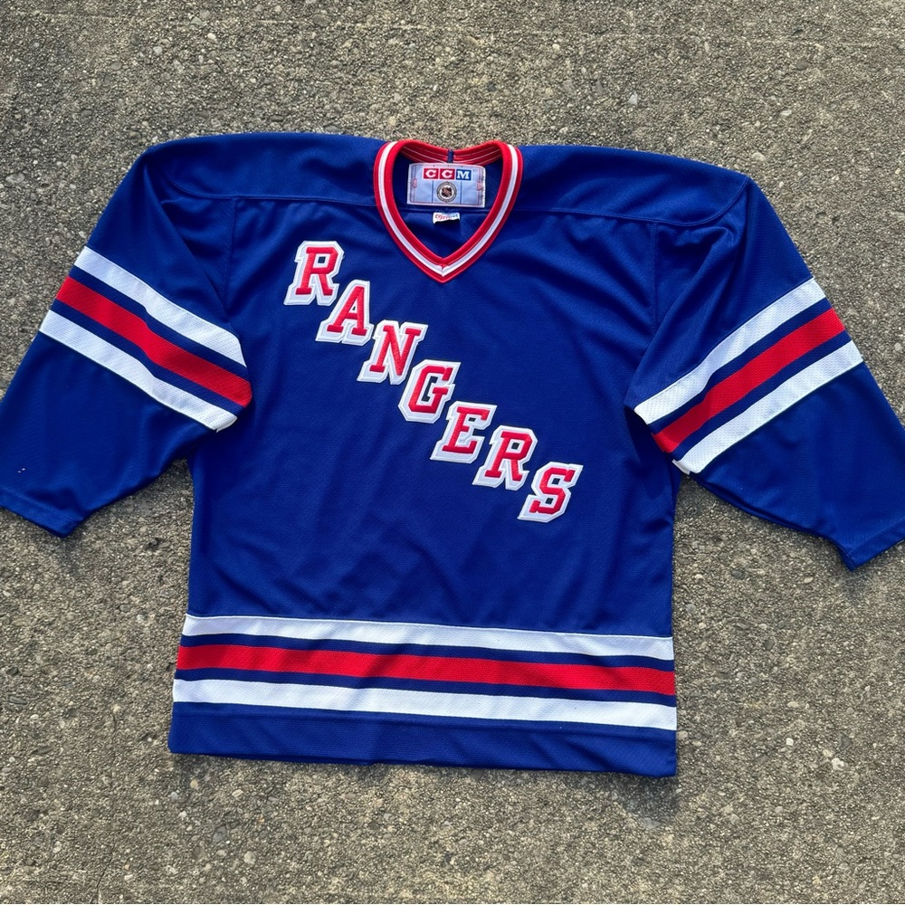 Vintage 90s New York Rangers CCM NHL Hockey Jersey Size Men’s Large